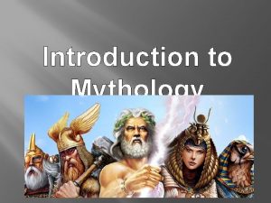 Types of myths
