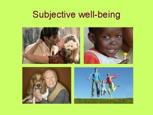 Subjective wellbeing Obsah wellbeing stres Jana Suchnkov syndrom