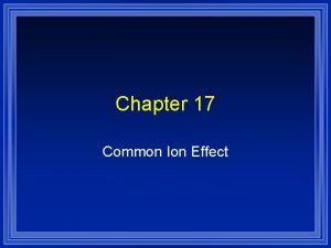 Common ion effect practice problems