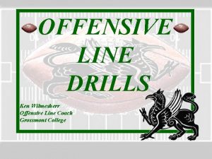 OFFENSIVE LINE DRILLS Ken Wilmesherr Offensive Line Coach