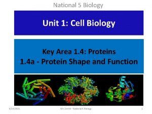 National 5 Biology Unit 1 Cell Biology Key