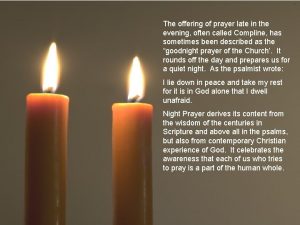 Night offering prayer