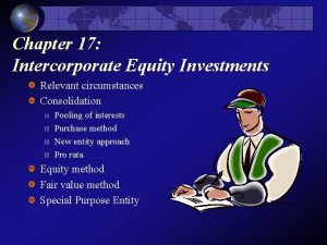Chapter 17 Intercorporate Equity Investments Relevant circumstances Consolidation