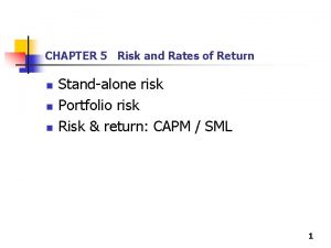Stand-alone risk formula