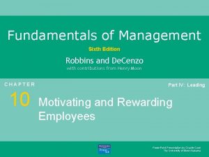 Fundamentals of Management Sixth Edition Robbins and De
