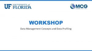 Data management concepts