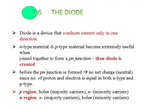 Diode is a device that conducts current only