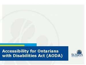 Accessibility for Ontarians with Disabilities Act AODA Accessibility