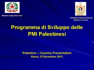 Ministero degli Affari Esteri Palestinian National Authority Ministry