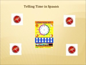 Telling time in spanish