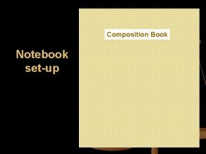 Composition notebook table of contents