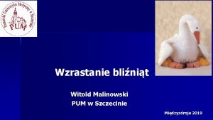 Wzrastanie blinit Witold Malinowski PUM w Szczecinie Midzyzdroje