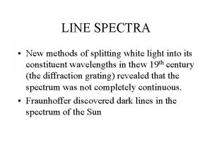 The splitting of white light