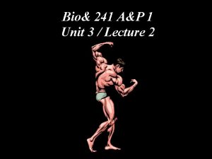 Bio 241 AP 1 Unit 3 Lecture 2