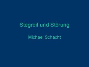 Stegreif und Strung Michael Schacht 1 Stegreif spielerische