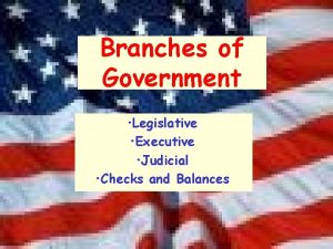 Branches of Government Legislative Executive Judicial Checks and