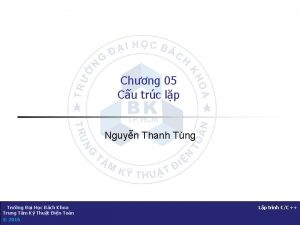 Chng 05 Cu trc lp Nguyn Thanh Tng