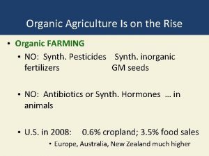 Organic Agriculture Is on the Rise Organic FARMING