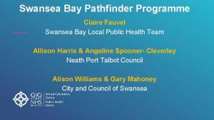 Swansea Bay Pathfinder Programme Claire Fauvel Swansea Bay