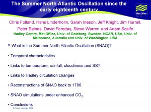 The Summer North Atlantic Oscillation since the early