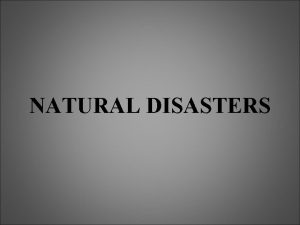 NATURAL DISASTERS AVALANCHES AVALANCHES The worlds largest recorded