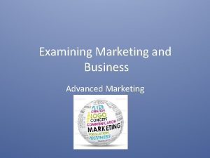 Advanced marketing planning