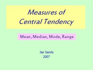 Range in central tendency