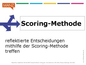 reflektierte Entscheidungen mithilfe der ScoringMethode treffen Wissen Plus