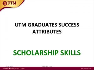 Graduate success attributes utm