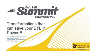 Power bi extract transform load