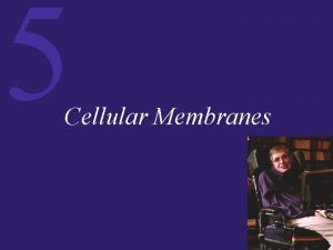 5 Cellular Membranes 5 Cellular Membranes Membrane Composition
