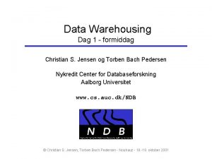 Hvad er data warehouse