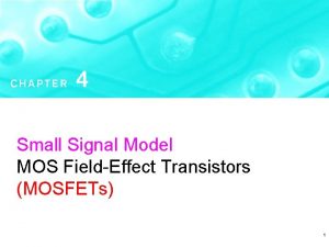 Small signal model mosfet