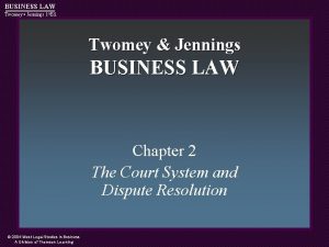 BUSINESS LAW Twomey Jennings 1 st Ed Twomey