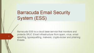 Barracuda Email Security System ESS 1 Barracuda ESS