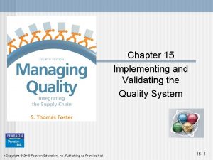 Chapter 15 Implementing and Validating the Quality System