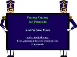 UndangUndang dan Penulisan Pusat Pengajian Umum maharamukm my