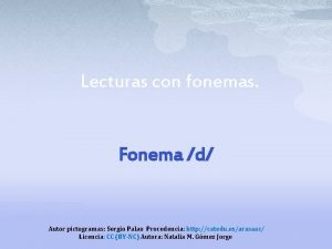 Lecturas con el fonema d