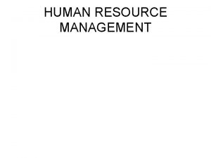 Concept of hrm