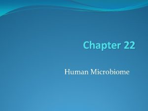 Chapter 22 Human Microbiome The Human Microbiome An