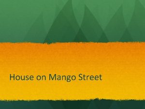House on mango street rafaela