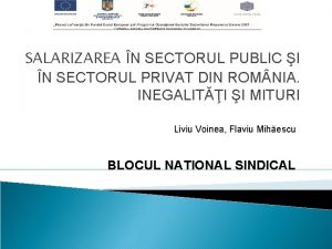 SALARIZAREA N SECTORUL PUBLIC I N SECTORUL PRIVAT