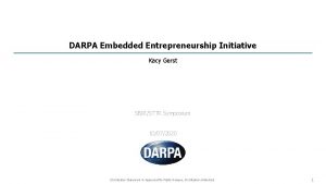 Darpa embedded entrepreneur initiative