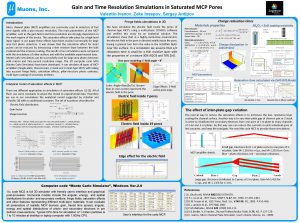 Gain and Time Resolution Simulations in Saturated MCP