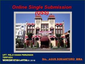 Online Single Submission OSS UPT PELAYANAN PERIZINAN TERPADU