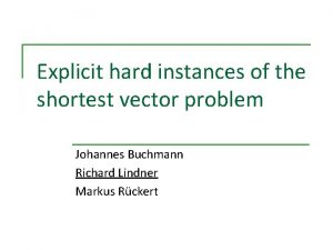 Explicit hard instances of the shortest vector problem