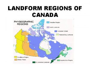 Landform regions in canada