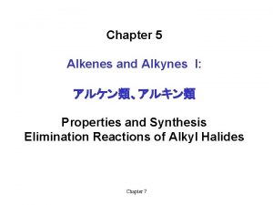 Chapter 5 Alkenes and Alkynes I Properties and