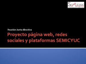 Reunin Junta directiva Proyecto pgina web redes sociales