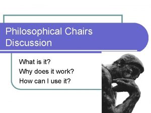 Topics for philosophical chairs